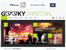 Tablet Screenshot of geekychristian.com